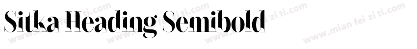 Sitka Heading Semibold字体转换